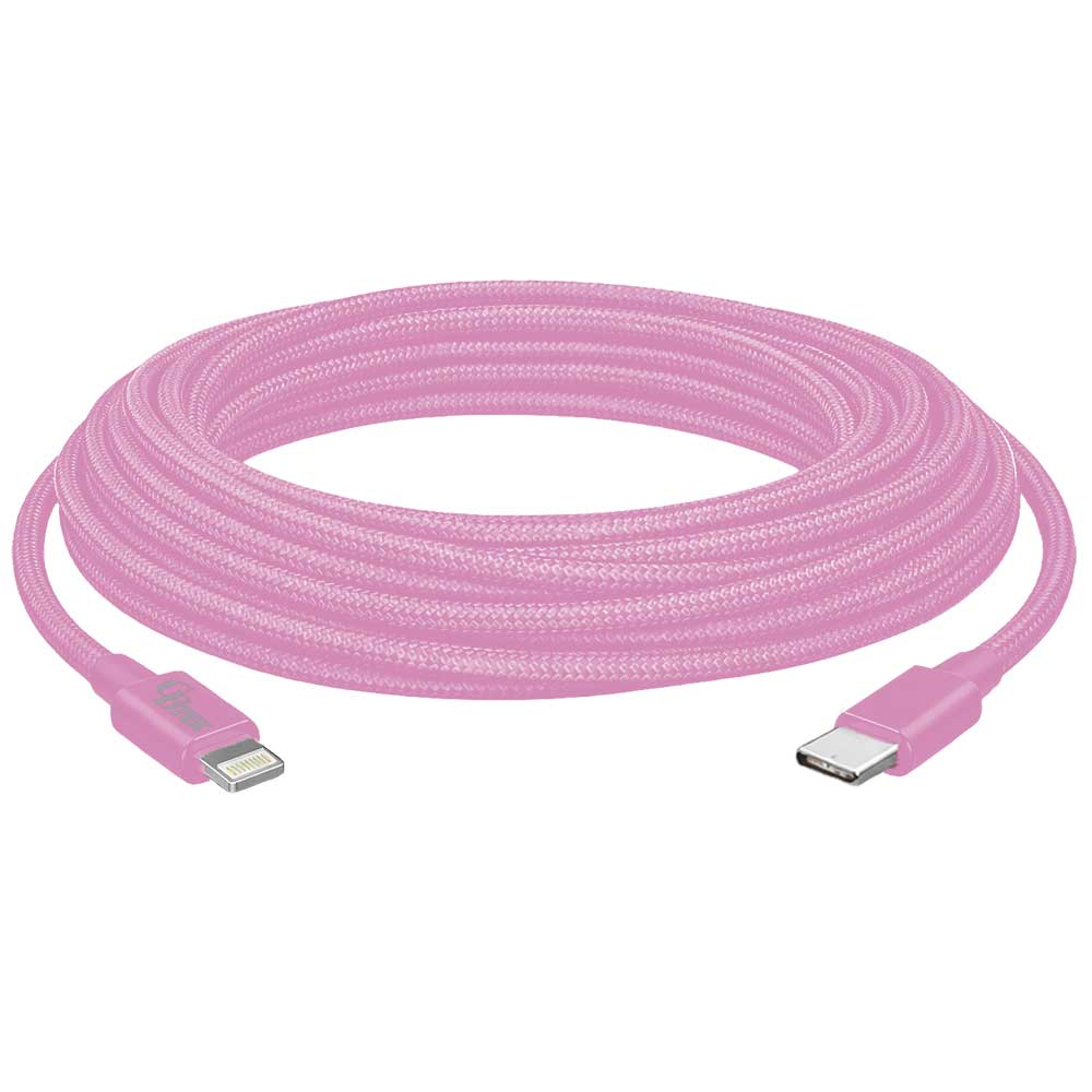 CBTEK MFi Lightning to Type-C 10 ft Cable-Pink